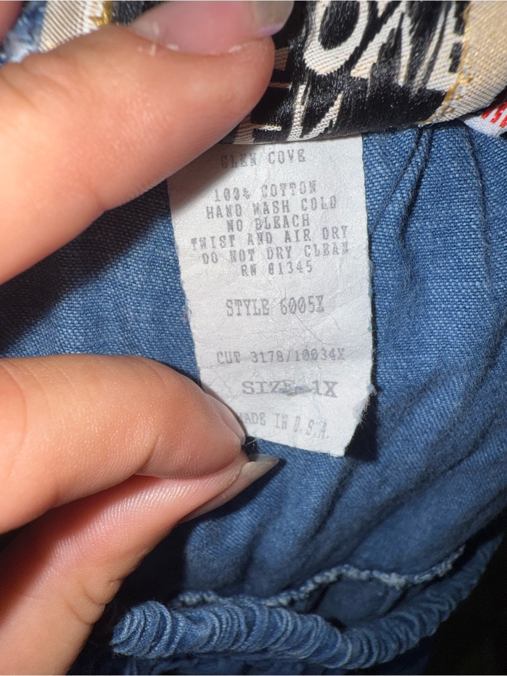 Vtg Glen Cove Chambray Tiered Maxi Skirt XL Cottagecore Boho Prairie - Picture 8 of 13